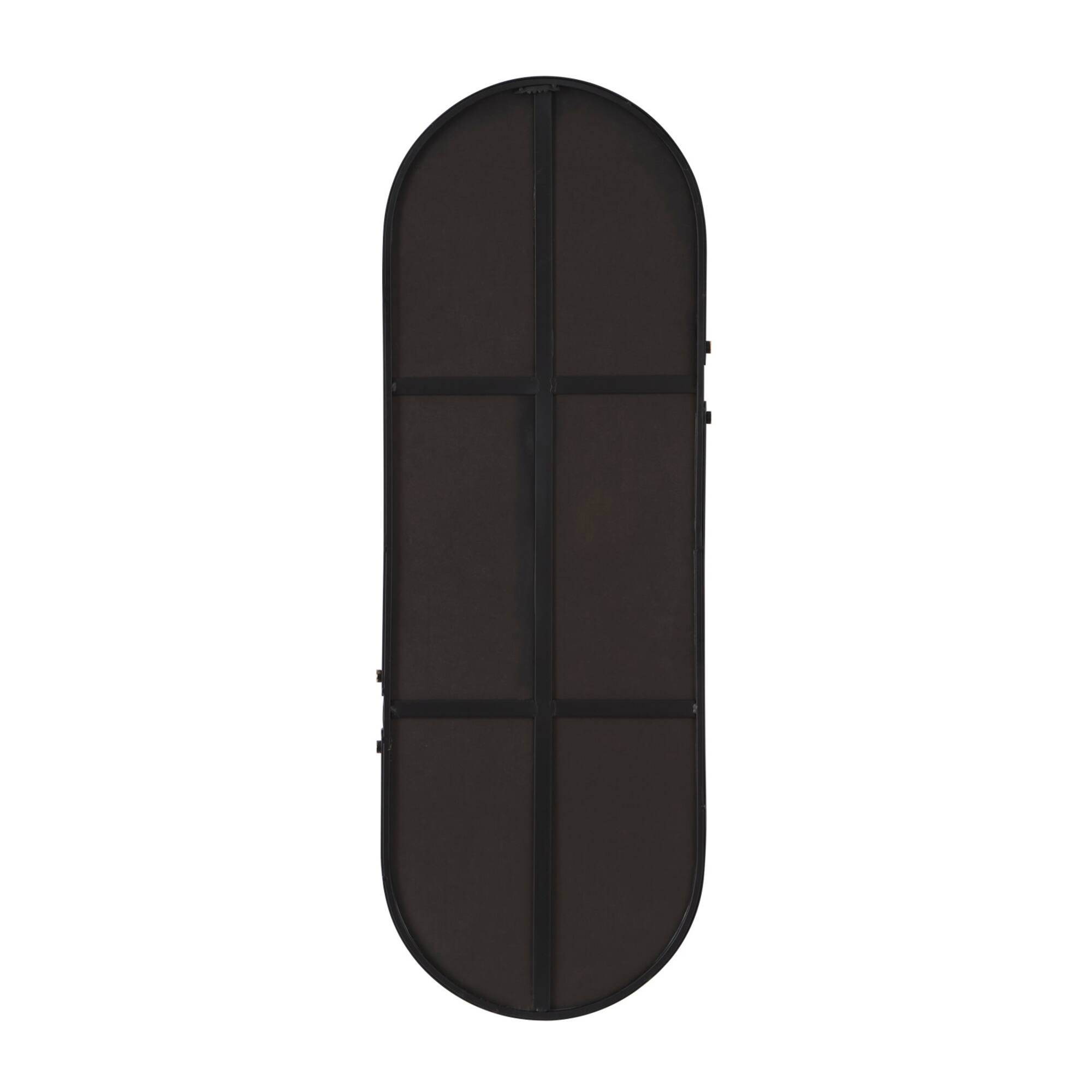 CosmoLiving by Cosmopolitan Black Metal Oval Wall Mirror 15" x 2" x 43"